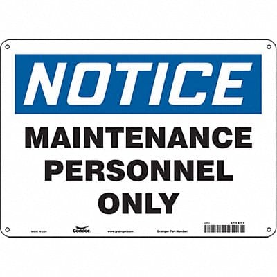 Safety Sign 10 inx14 in Polyethylene