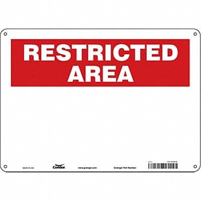 Safety Sign 10 inx14 in Polyethylene