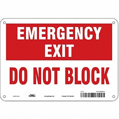 Safety Sign 7 in x 10 in Polyethylene