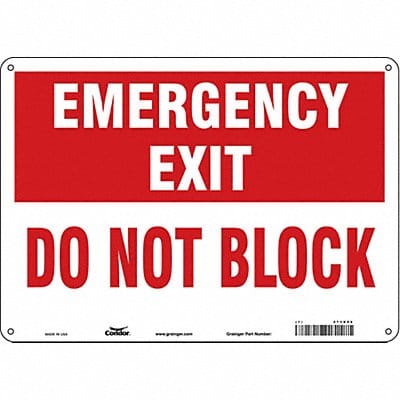 Safety Sign 10 in x 14 in Polyethylene