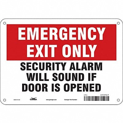 Safety Sign 7 in x 10 in Aluminum