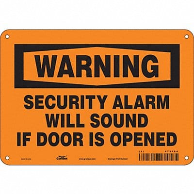 Safety Sign 7 in x 10 in Aluminum