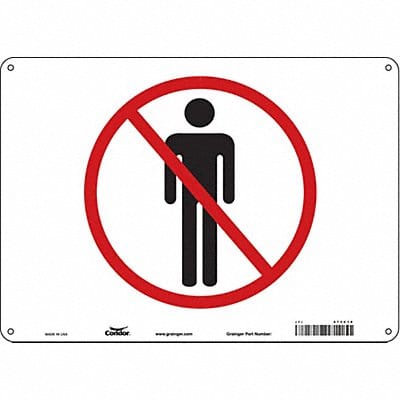 Safety Sign 10 in x 14 in Polyethylene