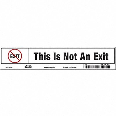 Safety Sign 1 3/4 in x 9 in Vinyl