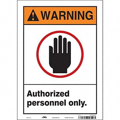 Safety Sign 14 in x 10 in Vinyl