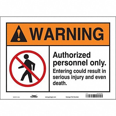 Safety Sign 10 inx14 in Vinyl