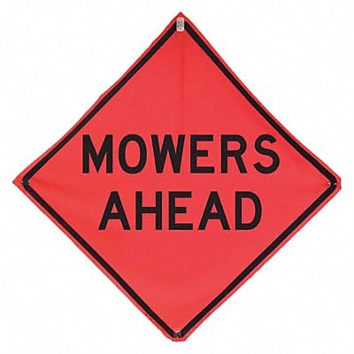 Mowing Ahead Traffic Sign 48 x 48