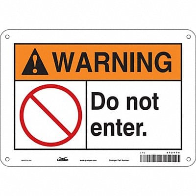 Safety Sign 7 in x 10 in Aluminum