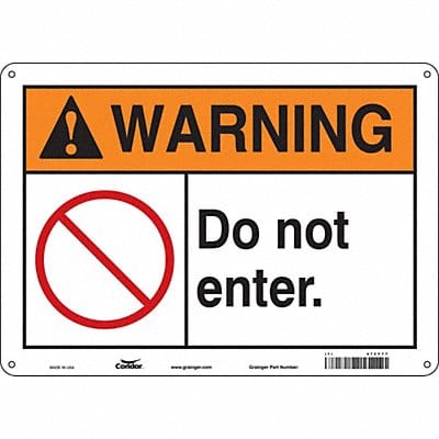 Safety Sign 10 in x 14 in Polyethylene