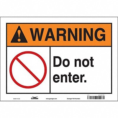 Safety Sign 10 in x 14 in Vinyl