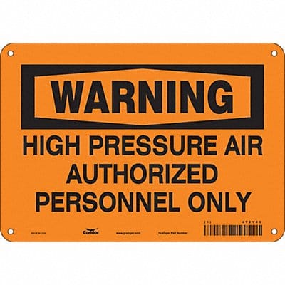 Safety Sign 7 in x 10 in Aluminum