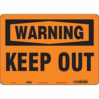 Safety Sign 10 in x 14 in Aluminum