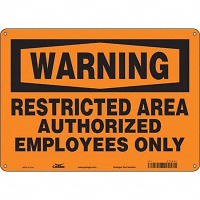 Safety Sign 10 in x 14 in Polyethylene