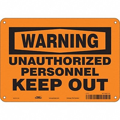 Safety Sign 7 in x 10 in Polyethylene