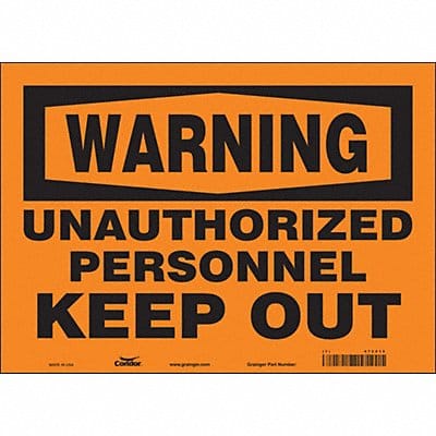 Safety Sign 10 in x 14 in Vinyl