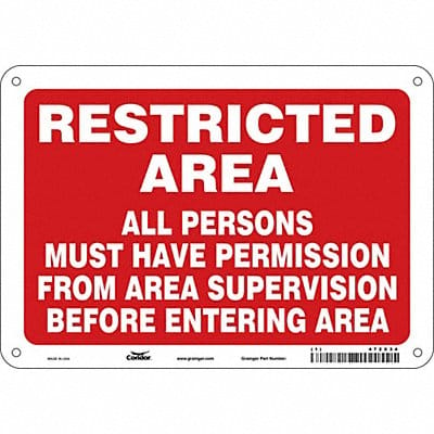 Safety Sign 7 in x 10 in Polyethylene