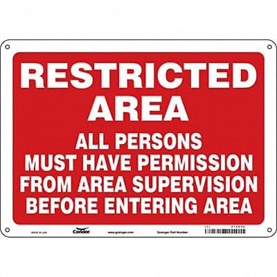 Safety Sign 10 in x 14 in Polyethylene