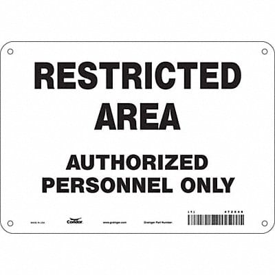 Safety Sign 7 in x 10 in Polyethylene