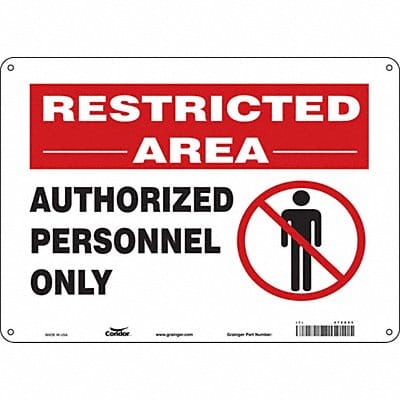 Safety Sign 10 inx14 in Aluminum