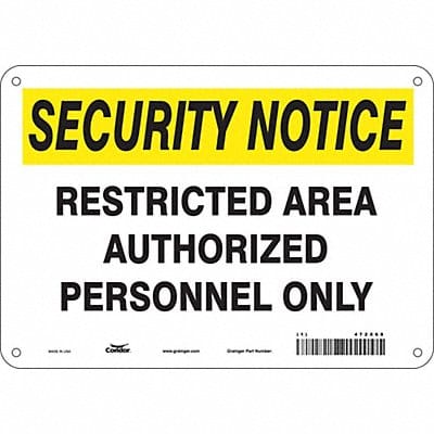 Safety Sign 7 in x 10 in Polyethylene