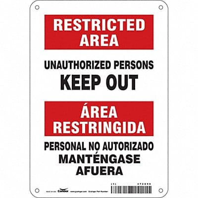 Safety Sign 10 in x 7 in Aluminum