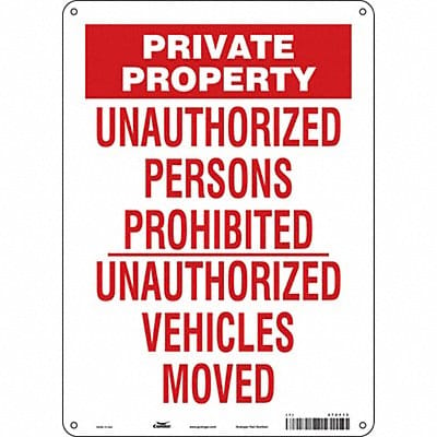 Safety Sign 14 in x 10 in Polyethylene