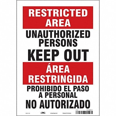 Safety Sign 14 in x 10 in Vinyl