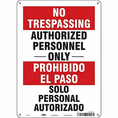 Safety Sign 14 inx10 in Polyethylene