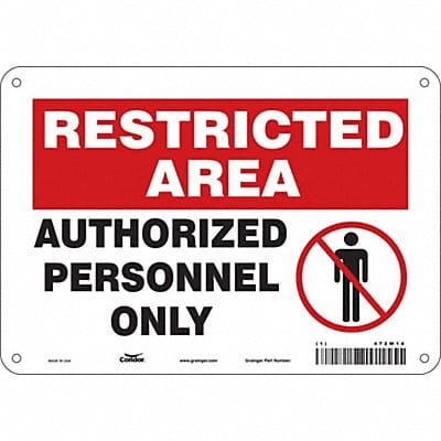 Safety Sign 7 inx10 in Aluminum