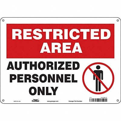 Safety Sign 10 inx14 in Polyethylene