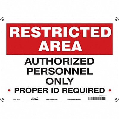 Safety Sign 10 in x 14 in Polyethylene