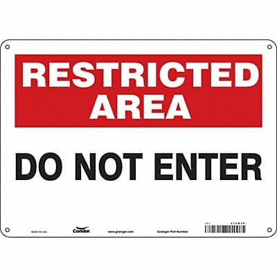 Safety Sign 10 inx14 in Polyethylene