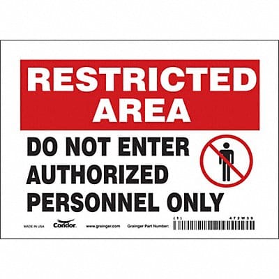 J7025 Safety Sign 5 inx7 in Vinyl