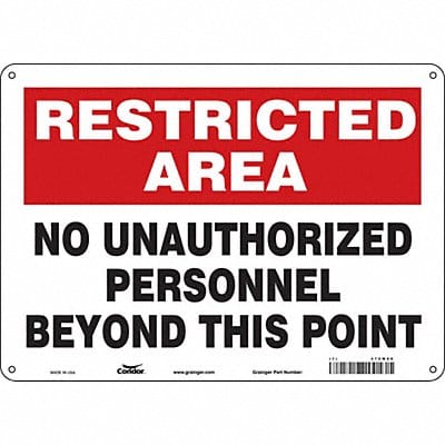 Safety Sign 10 inx14 in Aluminum