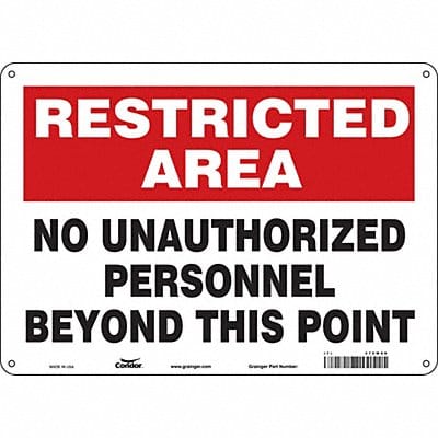 Safety Sign 10 inx14 in Polyethylene