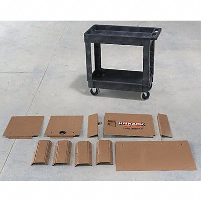 Mobile Cart Security Paneling Steel Tan