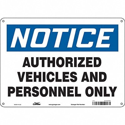 Safety Sign 10 inx14 in Aluminum