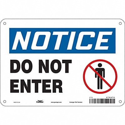 Safety Sign 7 in x 10 in Aluminum