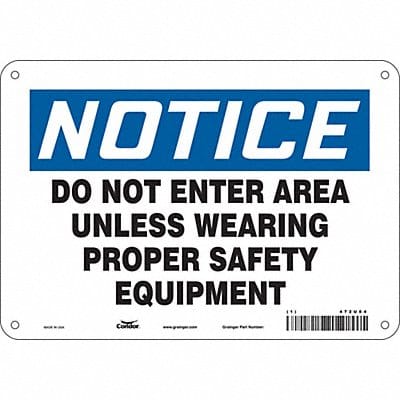 Safety Sign 7 in x 10 in Polyethylene