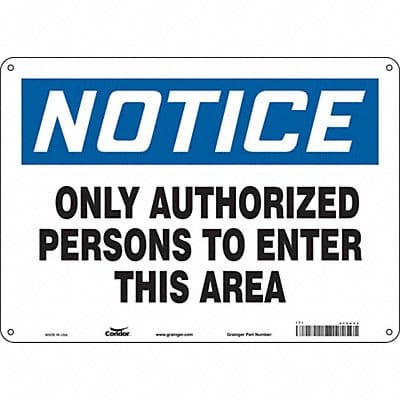 Safety Sign 10 in x 14 in Polyethylene