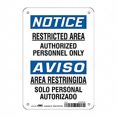 Safety Sign 10 inx7 in Aluminum