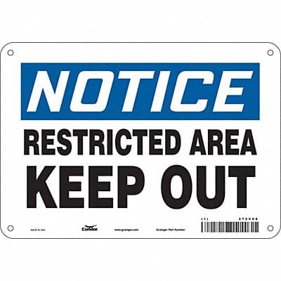 Safety Sign 7 in x 10 in Polyethylene