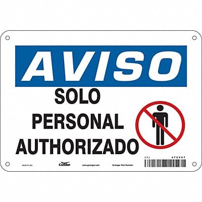 Safety Sign 7 in x 10 in Polyethylene