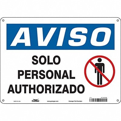 Safety Sign 10 in x 14 in Polyethylene