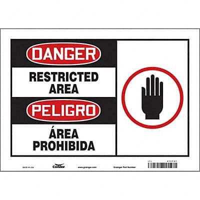 Safety Sign 10 inx14 in Vinyl