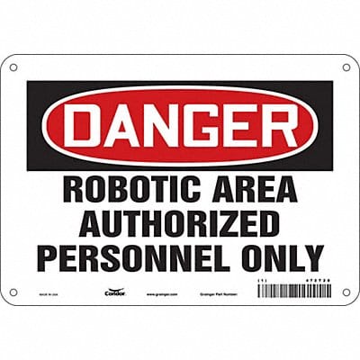 Safety Sign 7 in x 10 in Aluminum