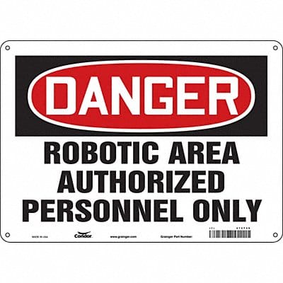 Safety Sign 10 in x 14 in Aluminum