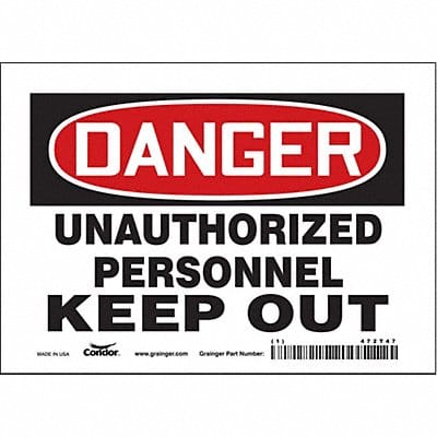 Safety Sign 5 inx7 in Vinyl