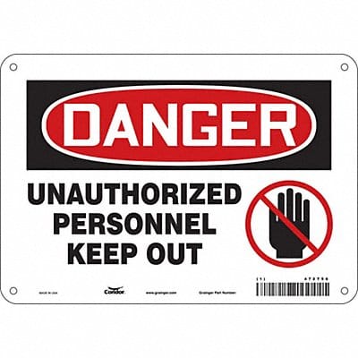 Safety Sign 7 in x 10 in Polyethylene