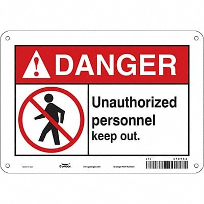 Safety Sign 7 in x 10 in Aluminum